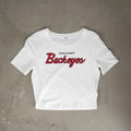 JC Buckeyes - Classic White (Womens Crop Top)