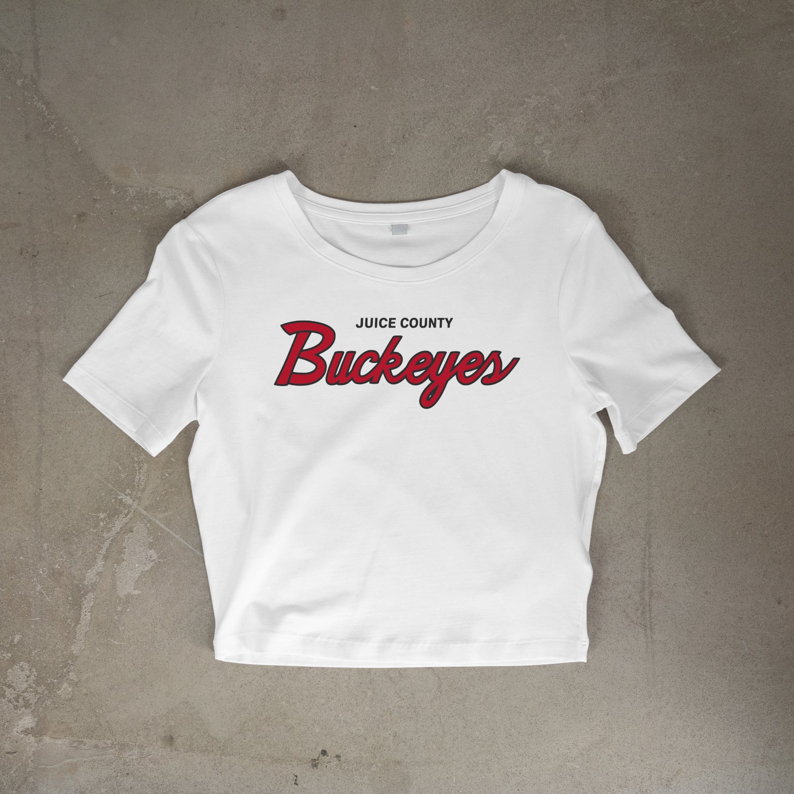 JC Buckeyes - Classic White (Womens Crop Top)