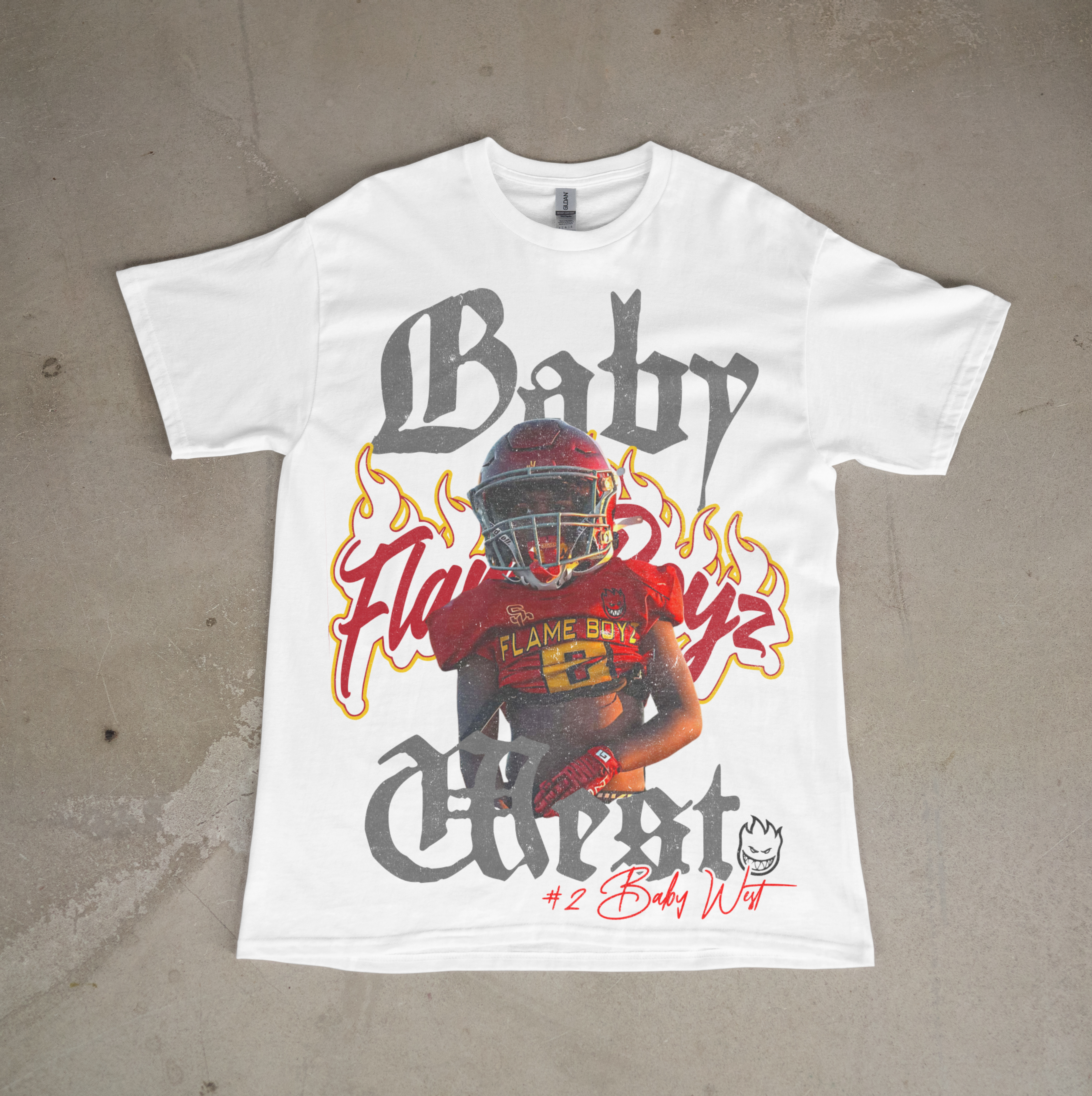 Custom Old English - Oversized Graphic Print (YOUTH)